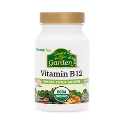 NaturesPlus Source of Life Garden Organic Vitamin B12 1000 Mcg 60 Vegan Capsules
