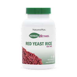 NaturesPlus Herbal Actives Red Yeast Rice 600 MG 120 Vegan Capsules