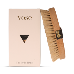 100% Horse Hair Body Brush - Black Rose