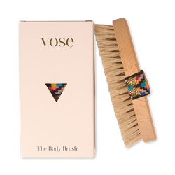 100% Horse Hair Dry Body Brush - Tulip