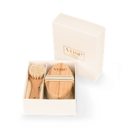 100% Horse Hair Face & Body Dry Brush Set