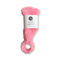 Handwoven Exfoliating Shower & Bath Mitt - Back Scrubber - Pink