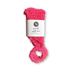 Handwoven Exfoliating Shower & Bath Mitt - Back Scrubber - Dark Pink
