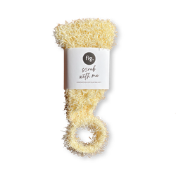 Handwoven Exfoliating Shower & Bath Mitt - Back Scrubber - Cream