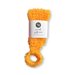 Handwoven Exfoliating Shower & Bath Mitt - Back Scrubber - Orange
