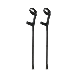 Black Glitter Crutches - Pair