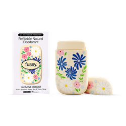 Fussy Refillable Natural Deodorant Jasmine Bloom Starter Pack