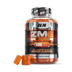 ZM6 Gummies - High Strength Zinc, Magnesium & Vitamin B6 - 100 Vegan Gummies (Orange Flavour)