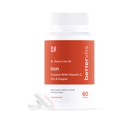 Bettervits Iron Complex With Vitamin C Zinc And Copper 60s