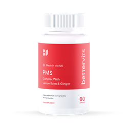 Bettervits PMS Complex with Lemon Balm & Ginger 60 Capsules