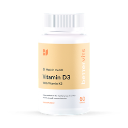 Bettervits Vitamin D3 with Vitamin K2 60 Capsules
