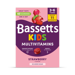 Bassetts Kids Multivitamins 3-6 Strawberry 60 Gummies