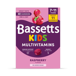 Bassetts Kids Multivitamins 7-11 Raspberry 30 Gummies