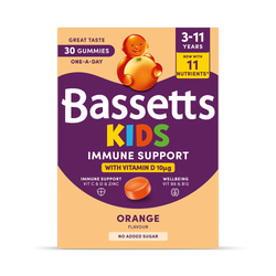 Bassetts Kids Immune Support 3-11 Orange 30 Gummies