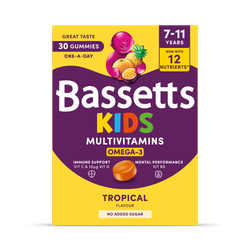 Bassetts Kids Multivitamins 7-11 Omega-3 Tropical 30 Gummies