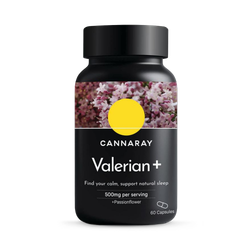 Cannaray Valerian+ Passion Flower 500 mg 60 Capsules