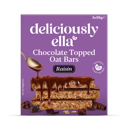 Deliciously Ella Chocolate Topped Oat Bars Raisin 3x 50g