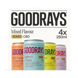 Goodrays CBD Drinks 4 x 250ml - Four Flavour Mixpack