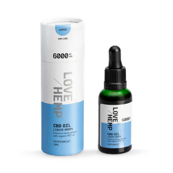 Love Hemp CBD Oil Liquid Drops 6000mg Peppermint 30 ml
