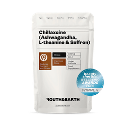 CHILLAXCINE (Ashwagandha, L-theanine & Saffron) 335mg, 60 Capsules