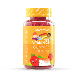 Novomins Kids Vitamin D3 gummies Strawberry 10 µg 90 Gummies