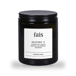 Fais Restore It Scented Soy Candle with Orange, Palmarosa & Rosemary –  154g