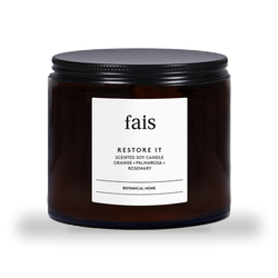 Fais Restore It Scented Soy Candle with Orange, Palmarosa & Rosemary –  440g