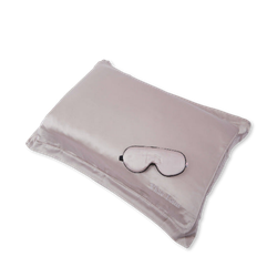 100% Mulberry Silk Pillowcase & Eye Mask Set Cruelty Free - Pearl Grey