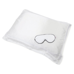 100% Mulberry Silk Pillowcase & Eye Mask Set Cruelty Free - White