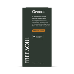 Free Soul Greens Superfood Blend Mango 7 Sachets