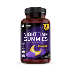New Leaf Products Night Time with Vitamin B6 & Magnesium 60 Gummies