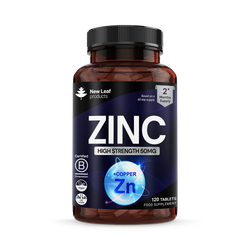 Zinc With Copper 50mg per serving - 120 Tablets | General Wellbeing