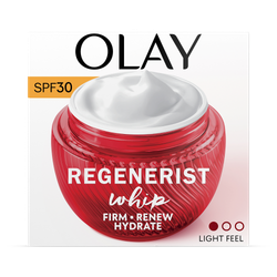 Olay Regenerist Whip Day Face Cream SPF30 Lightweight Moisturiser with Niacinamide and Peptides 50ml