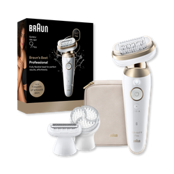 Braun Silk·épil 9 Flex, Wet & Dry Epilator, Lasting Smooth Skin, 9-060 3D, Gold
