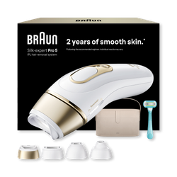 Braun IPL Silk·expert Pro 5, At Home Hair Removal, 4 Attachment Heads, PL5441