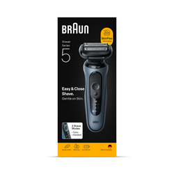 Braun Series 5 Electric Shaver, Up to 50 min, 52-A1000S, Azure