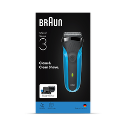 Braun Series 3 Shave&Style 310BT Electric Shaver, Wet & Dry Razor for Men, Black/Blue