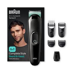 Braun All-In-One Style Kit Series 3 MGK3411, 6-in1 Kit For Beard, Hair & More