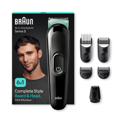 Braun All-In-One Style Kit Series 3 MGK3421, 6-in1 Kit For Beard, Hair & More