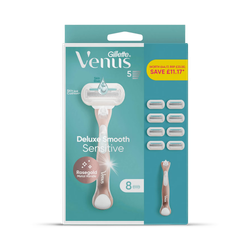 Venus Deluxe Smooth Sensitive Rose Gold Handle + 8 Blades