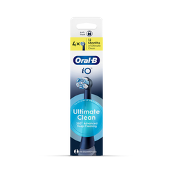 Oral-B iO Series Ultimate Clean Black, Original Brush Heads, CrissCross Bristles, 4