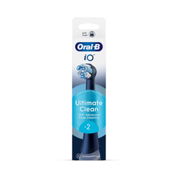 Oral-B iO Series Ultimate Clean Black, Original Brush Heads, CrissCross Bristles, 2