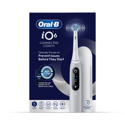 Oral-B iO 6 Electric Toothbrush, Grey, 1 Brush Head, Premium Travel Case