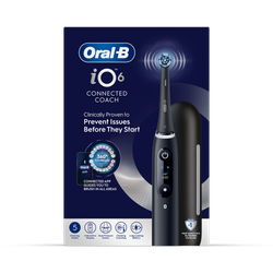 Oral-B iO 6 Electric Toothbrush, Black, 1 Brush Head, Premium Travel Case