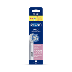 Oral-B Pro Sensitive Clean Toothbrush Heads, 4 Counts
