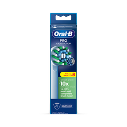 Oral-B Pro Cross Action Toothbrush Heads with X Filament, 8 Counts