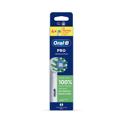 Oral-B Pro Cross Action Toothbrush Heads, 4 Counts