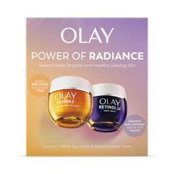 Olay Radiance Renewal Giftset: Vitamin C SPF30 Day Cream + Retinol 24 Night Cream 50ml