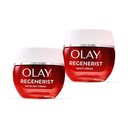 Olay Regenerist Skincare Gift Set: Regenerist SPF30 Day Cream 50ml & Night Cream 50ml