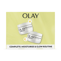 Olay Complete Moisturise & Glow Skincare Giftset: Day Cream SPF15 50ml + Night Cream 50ml